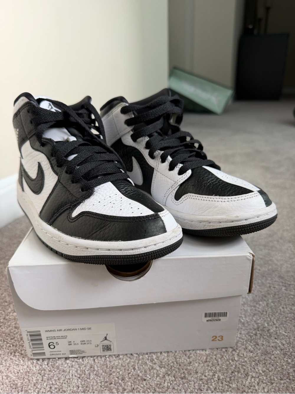 Nike Kids Black and White High-Top Sneakers